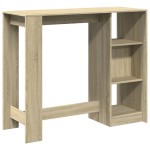 vidaXL Masă bar cu raft stejar Sonoma, 124x46x103,5 cm, lemn prelucrat vidaXL Masă bar cu raft stejar Sonoma, 124x46x103,5 cm, lemn prelucrat