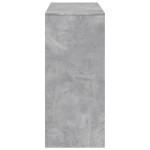 vidaXL Masă de bar cu raft, gri beton, 124x46x103,5 cm, lemn prelucrat