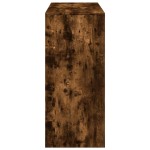 vidaXL Masă de bar cu raft stejar fumuriu 124x46x103,5cm lemn compozit vidaXL Masă de bar cu raft stejar fumuriu 124x46x103,5cm lemn compozit