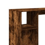 vidaXL Masă de bar cu raft stejar fumuriu 124x46x103,5cm lemn compozit vidaXL Masă de bar cu raft stejar fumuriu 124x46x103,5cm lemn compozit