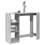 vidaXL Masă bar raft stejar Sonoma gri 124x46x103,5 cm lemn prelucrat vidaXL Masă bar raft stejar Sonoma gri 124x46x103,5 cm lemn prelucrat