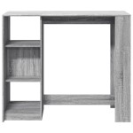 vidaXL Masă bar raft stejar Sonoma gri 124x46x103,5 cm lemn prelucrat vidaXL Masă bar raft stejar Sonoma gri 124x46x103,5 cm lemn prelucrat