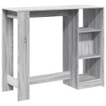 vidaXL Masă bar raft stejar Sonoma gri 124x46x103,5 cm lemn prelucrat vidaXL Masă bar raft stejar Sonoma gri 124x46x103,5 cm lemn prelucrat