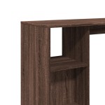 vidaXL Masă bar cu raft, stejar maro, 124x46x103,5 cm, lemn prelucrat vidaXL Masă bar cu raft, stejar maro, 124x46x103,5 cm, lemn prelucrat