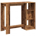 vidaXL Masă de bar cu raft lemn vechi 124x46x103,5 cm lemn prelucrat vidaXL Masă de bar cu raft lemn vechi 124x46x103,5 cm lemn prelucrat