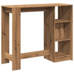 vidaXL Masă bar cu raft stejar artizanal 124x46x103,5cm lemn prelucrat vidaXL Masă bar cu raft stejar artizanal 124x46x103,5cm lemn prelucrat