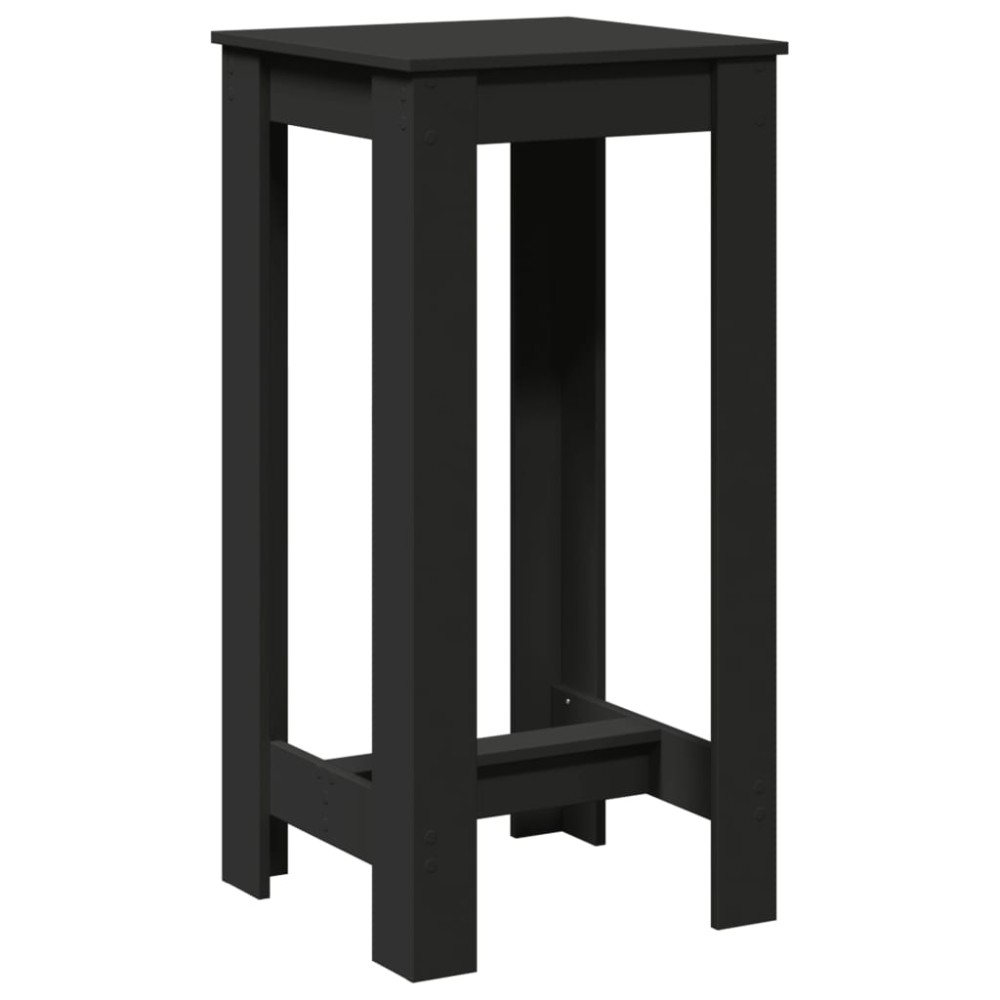 vidaXL Masă bar, negru, 51x50x103,5 cm, lemn prelucrat
