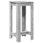 vidaXL Masă bar, gri beton, 51x50x103,5 cm, lemn prelucrat