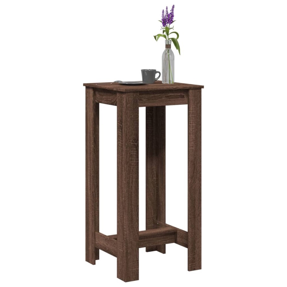 vidaXL Masă de bar, stejar maro, 51x50x103,5 cm, lemn prelucrat