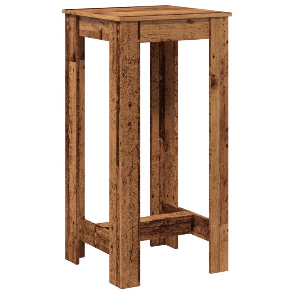 vidaXL Masă bar, lemn vechi, 51x50x103,5 cm, lemn prelucrat