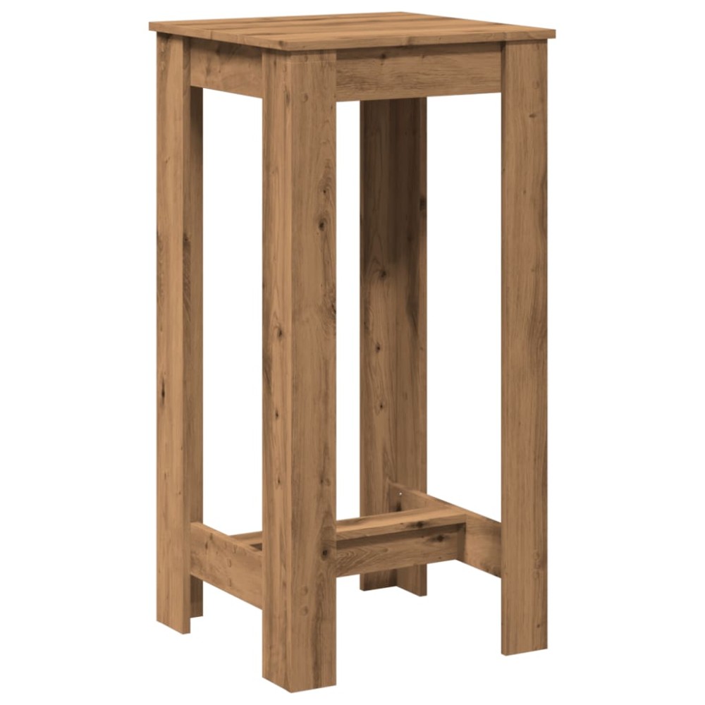 vidaXL Masă de bar, stejar artizanal, 51x50x103,5 cm, lemn prelucrat