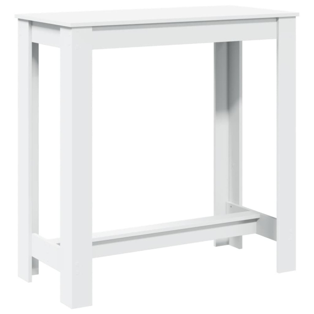 vidaXL Masă de bar, alb, 102x50x103,5 cm, lemn prelucrat