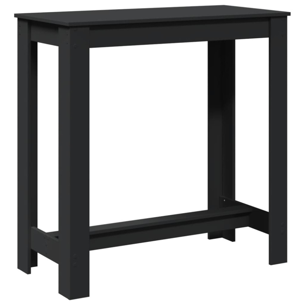 vidaXL Masă de bar, negru, 102x50x103,5 cm, lemn prelucrat