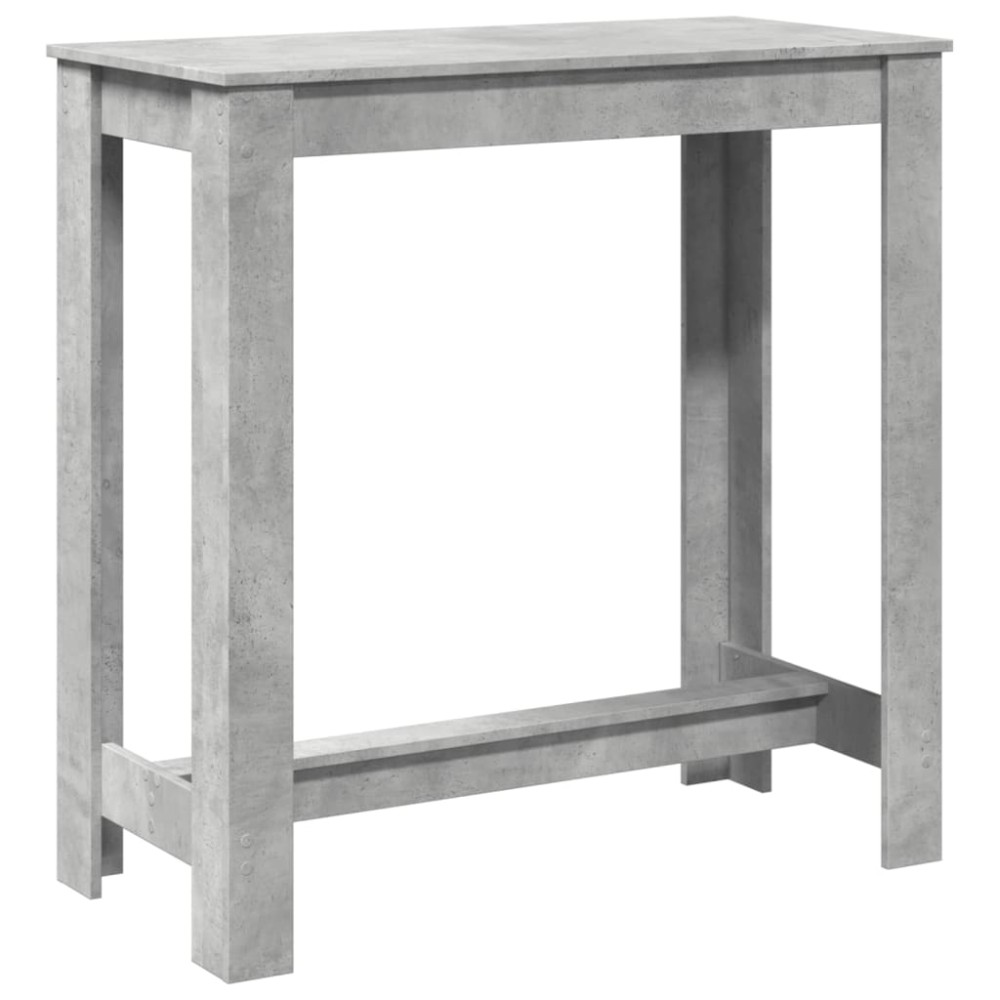vidaXL Masă de bar, gri beton, 102x50x103,5 cm, lemn prelucrat