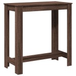 vidaXL Masă de bar, stejar maro, 102x50x103,5 cm, lemn prelucrat