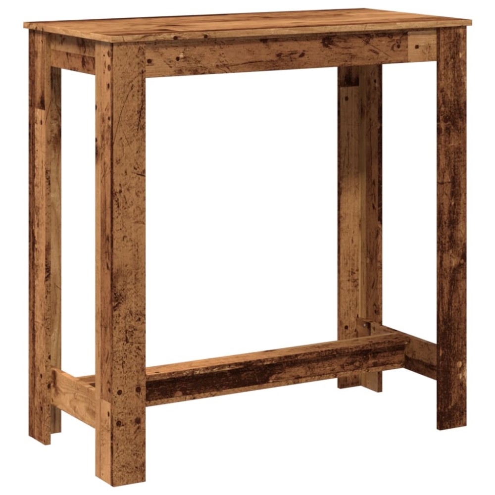 vidaXL Masă de bar, lemn vechi, 102x50x103,5 cm, lemn prelucrat