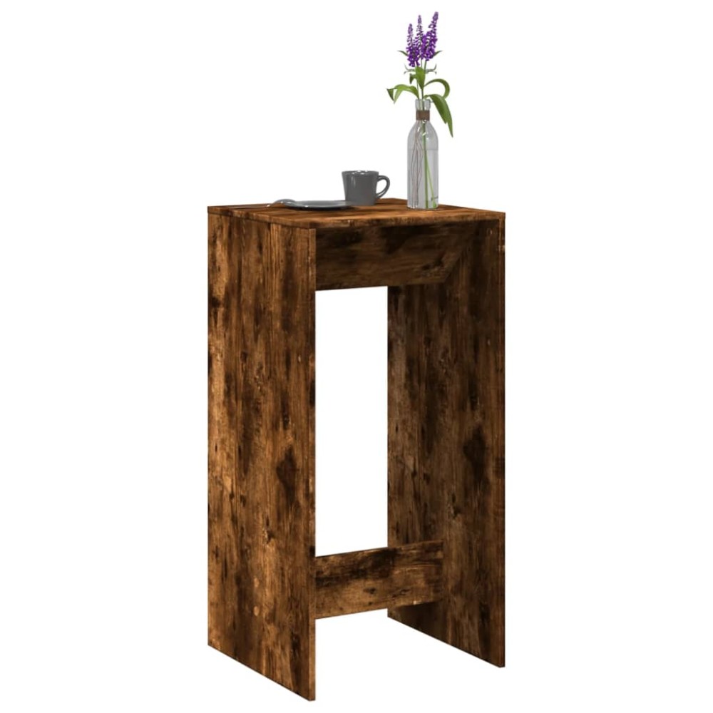vidaXL Masă de bar, stejar fumuriu, 51x50x103,5 cm, lemn prelucrat