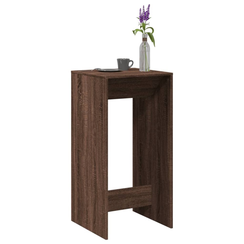 vidaXL Masă de bar, stejar maro, 51x50x103,5 cm, lemn prelucrat