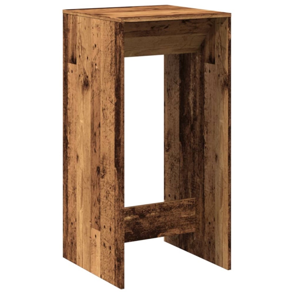 vidaXL Masă bar, lemn vechi, 51x50x103,5 cm, lemn prelucrat
