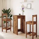 vidaXL Masă bar, lemn vechi, 51x50x103,5 cm, lemn prelucrat