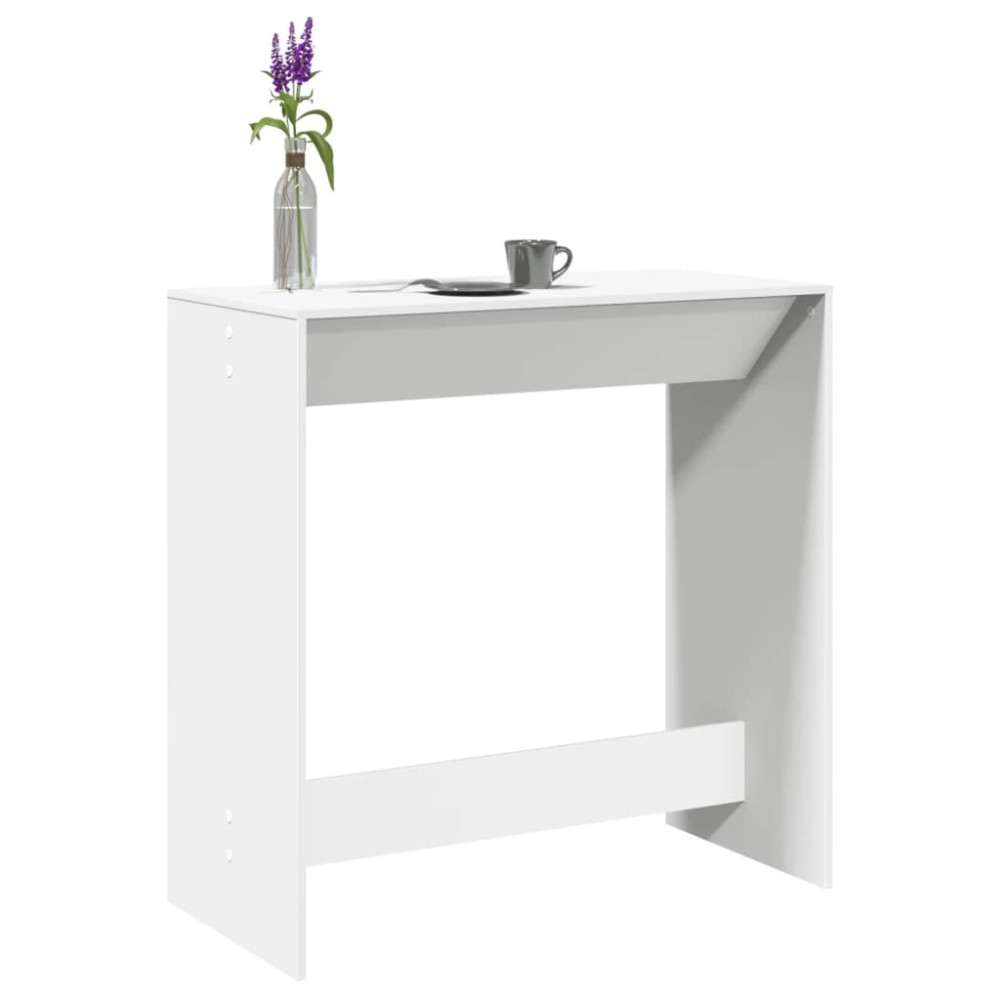 vidaXL Masă de bar, alb, 102x50x103,5 cm, lemn prelucrat