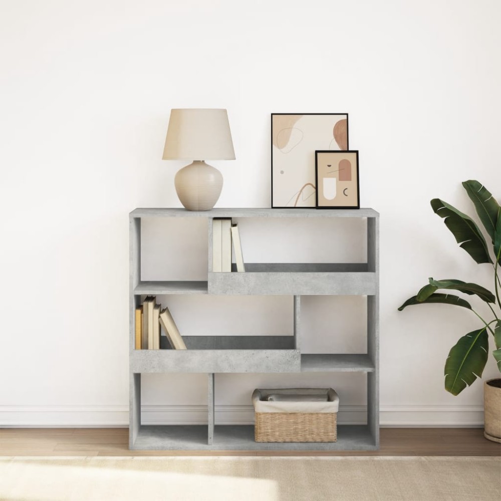 vidaXL Bibliotecă/Separator cameră, gri beton, 100x33x94,5 cm