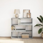 vidaXL Bibliotecă/Separator cameră, gri beton, 100x33x94,5 cm