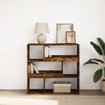 vidaXL Bibliotecă/Separator de cameră, stejar afumat, 100x33x94,5 cm vidaXL Bibliotecă/Separator de cameră, stejar afumat, 100x33x94,5 cm