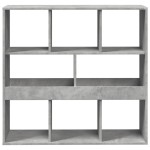 vidaXL Bibliotecă/Separator cameră, gri beton, 100x33x94,5 cm
