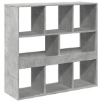 vidaXL Bibliotecă/Separator cameră, gri beton, 100x33x94,5 cm
