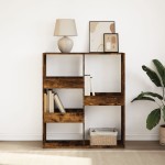vidaXL Bibliotecă/Separator de cameră, stejar fumuriu, 100x33x115 cm vidaXL Bibliotecă/Separator de cameră, stejar fumuriu, 100x33x115 cm