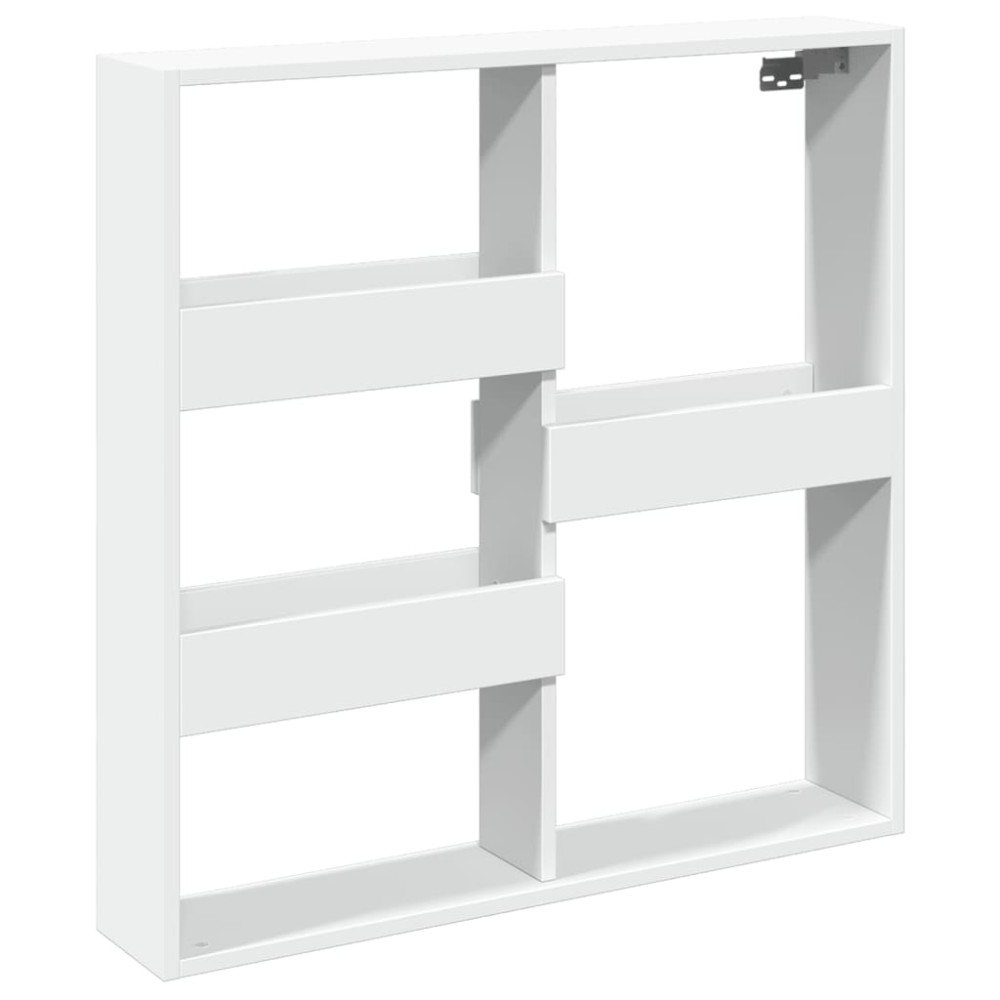 vidaXL Dulap de perete, alb, 80x15x80 cm, lemn prelucrat