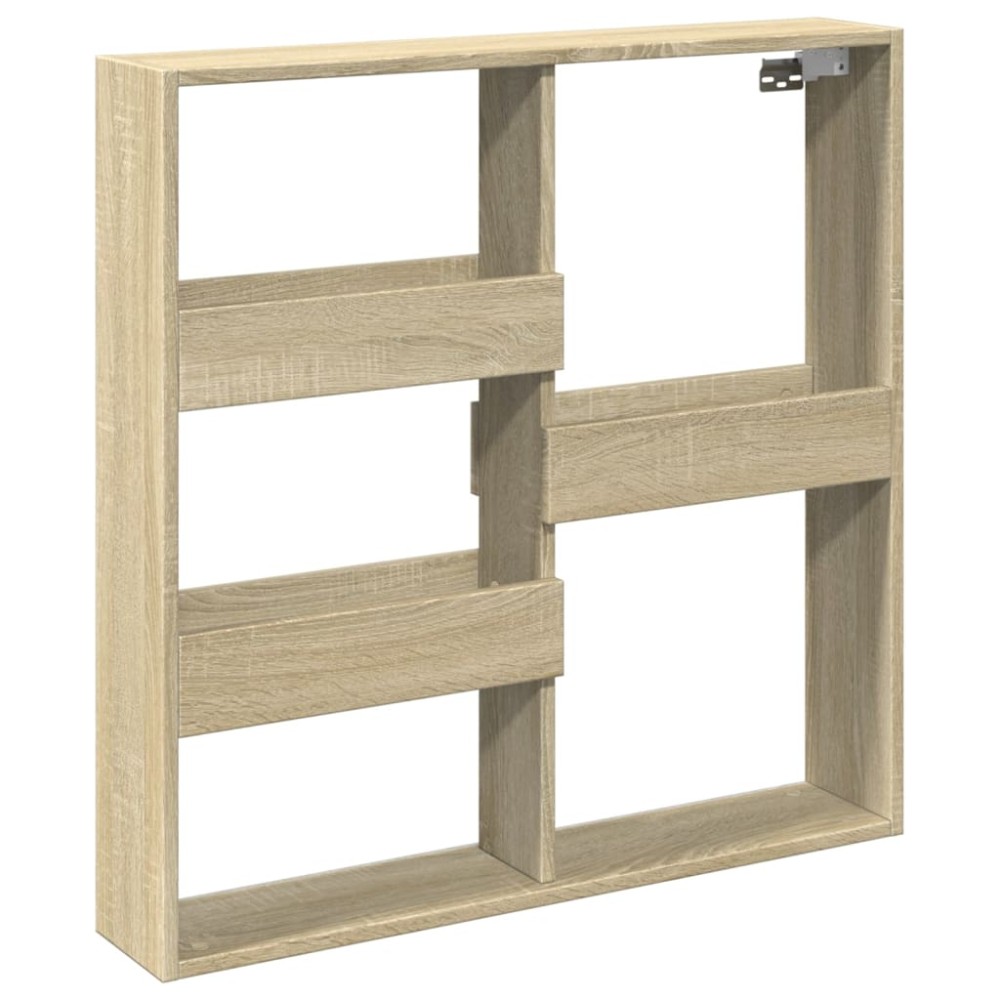 vidaXL Dulap de perete, stejar sonoma, 80x15x80 cm, lemn prelucrat