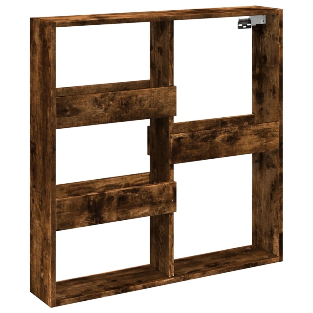vidaXL Dulap de perete, stejar fumuriu, 80x15x80 cm, lemn prelucrat
