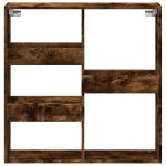 vidaXL Dulap de perete, stejar fumuriu, 80x15x80 cm, lemn prelucrat