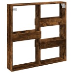 vidaXL Dulap de perete, stejar fumuriu, 80x15x80 cm, lemn prelucrat