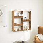 vidaXL Dulap de perete, stejar artizanal, 80x15x80 cm, lemn prelucrat