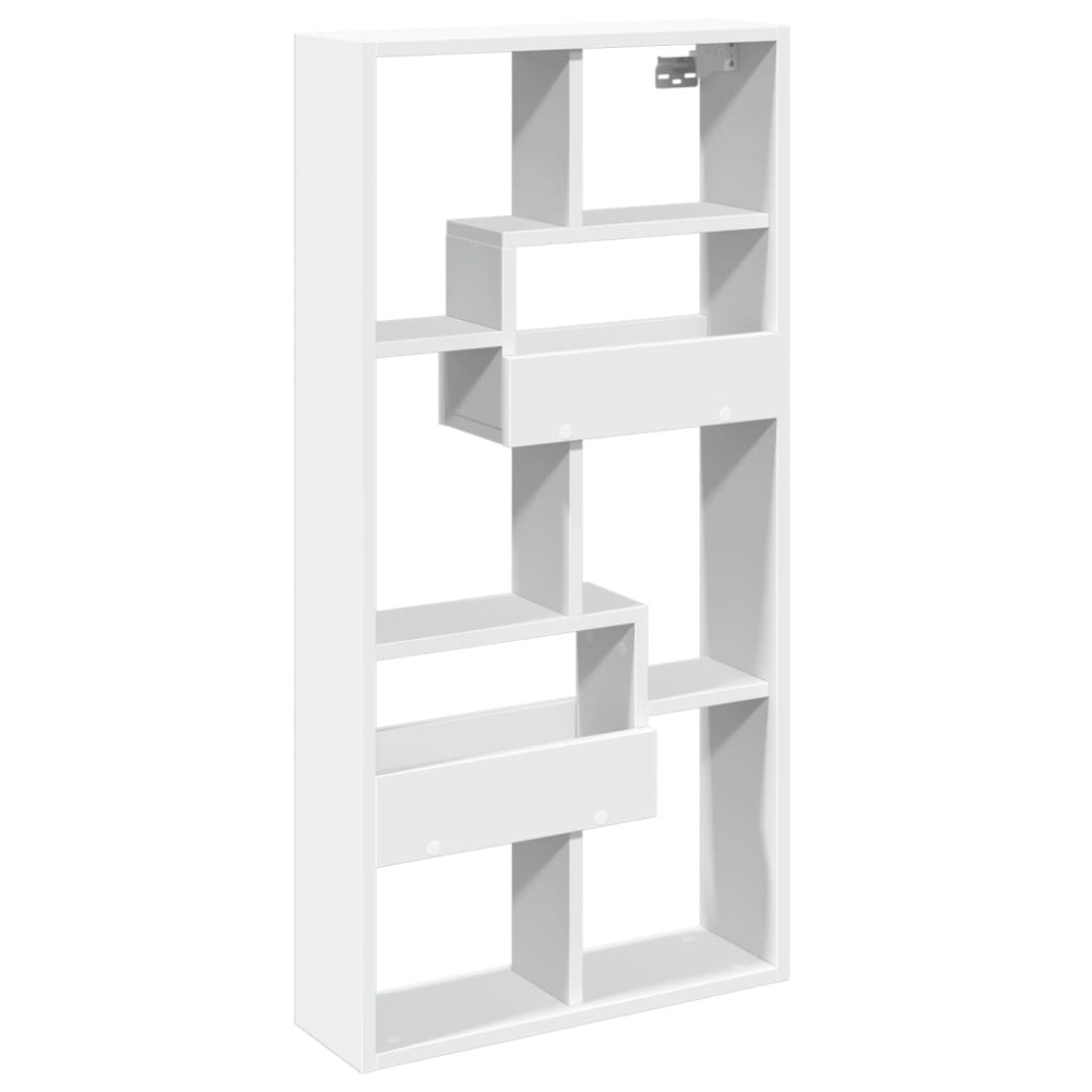 vidaXL Dulap de perete, alb, 50x15x100 cm, lemn prelucrat
