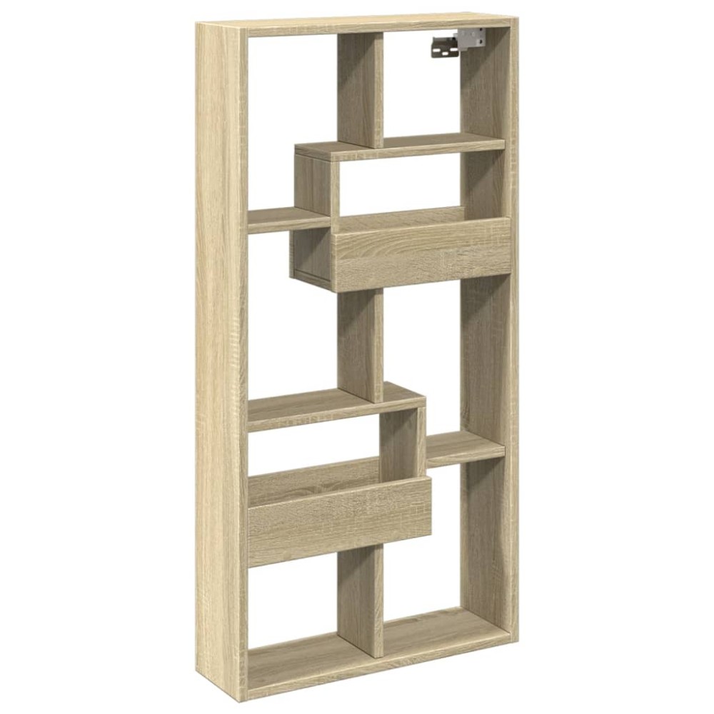 vidaXL Dulap de perete, stejar sonoma, 50x15x100 cm, lemn prelucrat