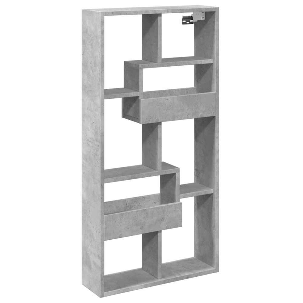 vidaXL Dulap de perete, gri beton, 50x15x100 cm, lemn prelucrat