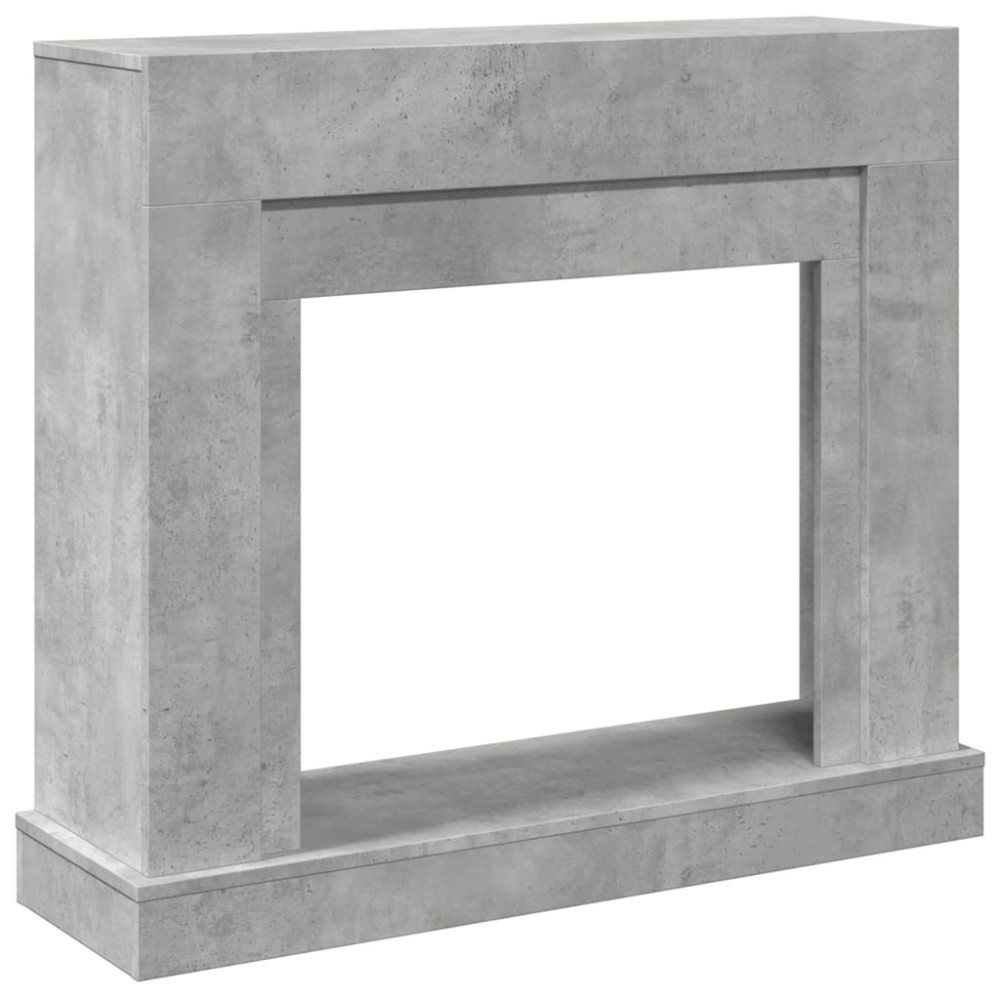 vidaXL Mască de șemineu, gri beton, 100x30x87,5 cm, lemn prelucrat