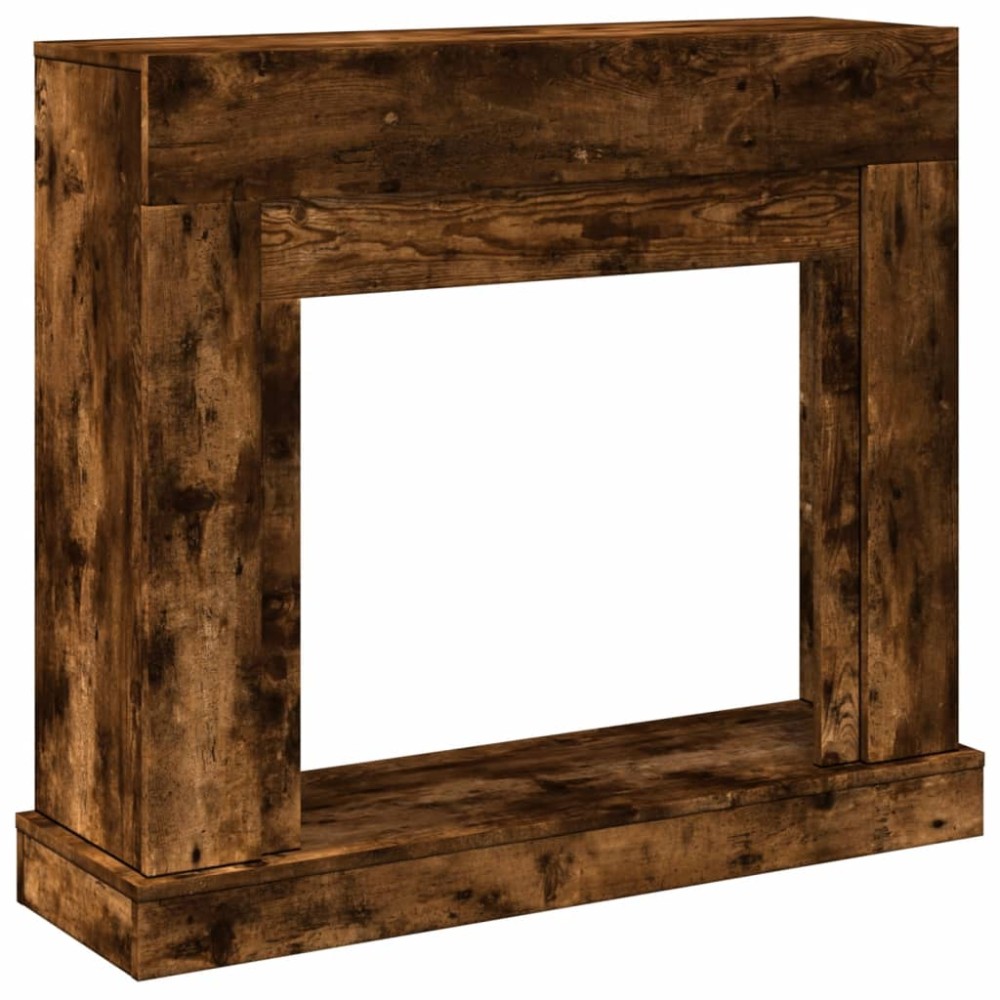 vidaXL Mască de șemineu, stejar fumuriu 100x30x87,5 cm, lemn prelucrat