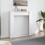 vidaXL Mască de șemineu, alb, 100x20x100 cm, lemn prelucrat vidaXL Mască de șemineu, alb, 100x20x100 cm, lemn prelucrat