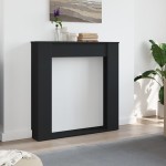 vidaXL Mască de șemineu, negru, 100x20x100 cm, lemn prelucrat vidaXL Mască de șemineu, negru, 100x20x100 cm, lemn prelucrat