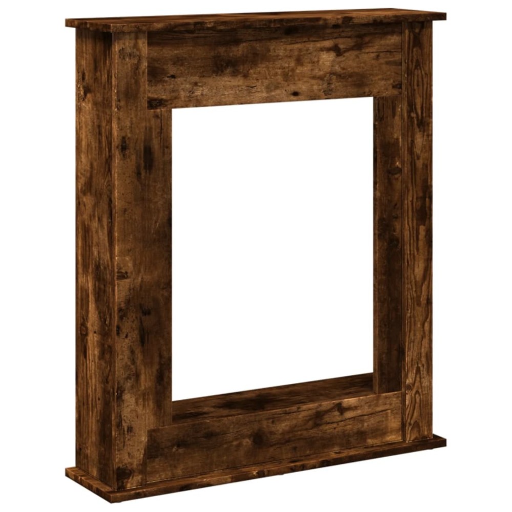 vidaXL Mască de șemineu, stejar fumuriu 75x20x87,5 cm, lemn prelucrat