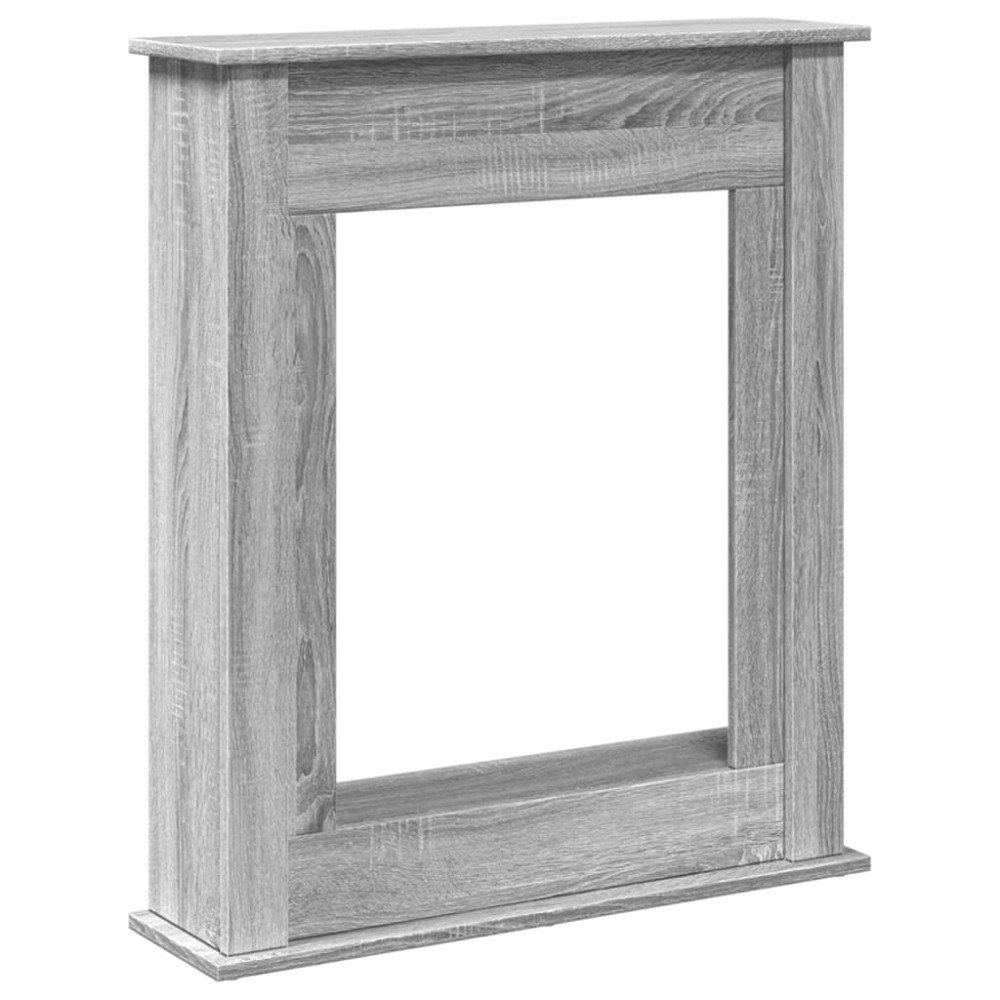 vidaXL Mască de șemineu, sonoma gri, 75x20x87,5 cm, lemn prelucrat