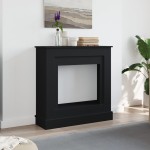 vidaXL Mască de șemineu, negru, 90x30x90 cm, lemn prelucrat vidaXL Mască de șemineu, negru, 90x30x90 cm, lemn prelucrat