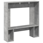 vidaXL Mască de șemineu, gri beton, 81x18x82 cm, lemn prelucrat vidaXL Mască de șemineu, gri beton, 81x18x82 cm, lemn prelucrat