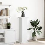 vidaXL Suport prezentare cu depozitare alb 31x30x90 cm lemn prelucrat vidaXL Suport prezentare cu depozitare alb 31x30x90 cm lemn prelucrat