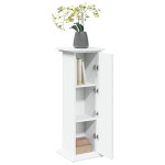 vidaXL Suport prezentare cu depozitare alb 31x30x90 cm lemn prelucrat vidaXL Suport prezentare cu depozitare alb 31x30x90 cm lemn prelucrat